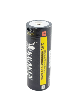Kraken Bateria Kraken 26650 3.6V, 6000mAh USB-C