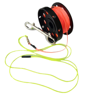 Leoben Carrete spool 30m y centro giratorio 8cm - Negro