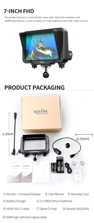 Weefine Monitor portatil HDMI Wed-7 Pro