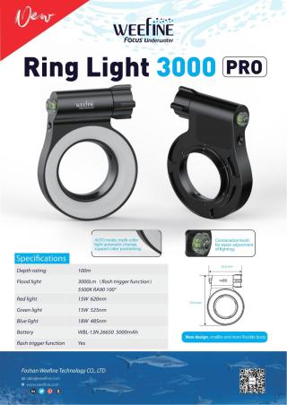 Weefine Ring Light 3000 Pro